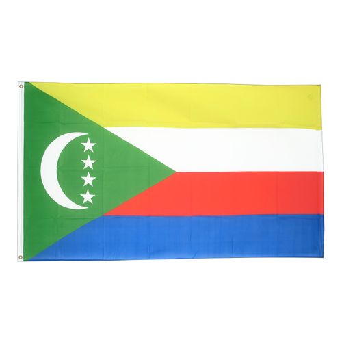 Drapeau Comores la Toile polyester 140cm × 90cm Maroc – Drapeau Officiel Premium