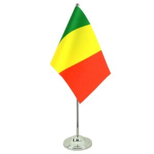 Petit Drapeaux Mali  de Bureau Maroc – Drapeau Officiel Premium