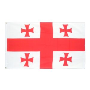 Drapeau  Géorgie la Toile polyester 140cm × 90cm Maroc – Drapeau Officiel Premium