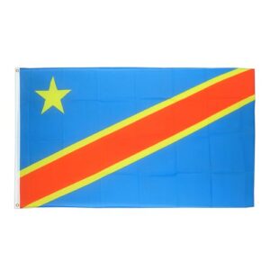 Drapeau République démocratique du Congo la Toile polyester 140cm × 90cm Maroc – Drapeau Officiel Premium