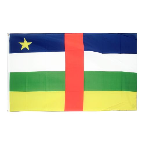 Drapeau République centrafricaine la Toile polyester 140cm × 90cm Maroc – Drapeau Officiel Premium