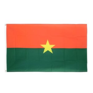 Drapeau Burkina Faso la toile  70cm x 100 Maroc – Drapeau Officiel Premium