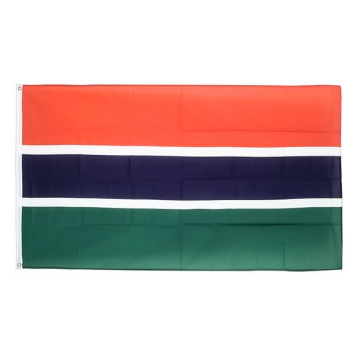 Drapeau Gambie la toile polyester Maroc – Drapeau Officiel Premium