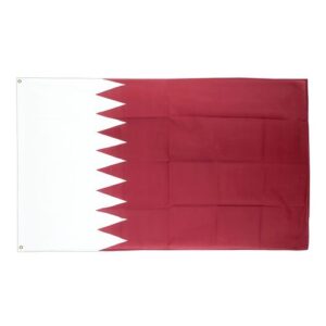 Drapeau  Qatar la Toile polyester 140cm × 90cm Maroc – Drapeau Officiel Premium