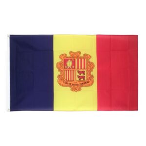 Drapeau Andorre  la toile polyester Maroc – Drapeau Officiel Premium
