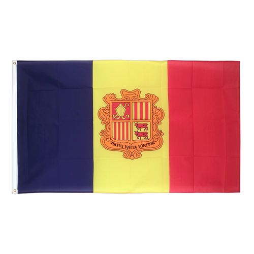 Drapeau Andorre  la toile polyester Maroc – Drapeau Officiel Premium